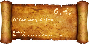 Offenberg Anita névjegykártya