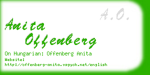 anita offenberg business card